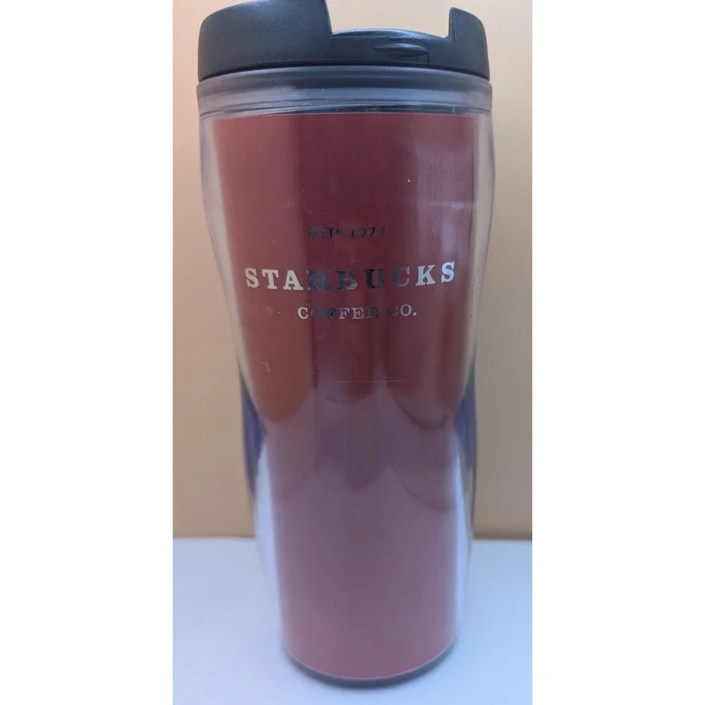 Vintage 2004 Starbucks Red 16oz Tumbler with Lid